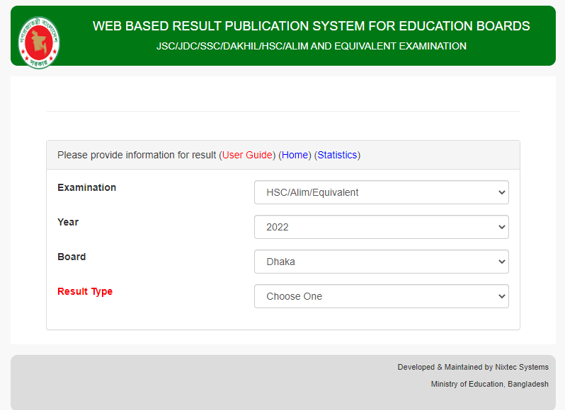 HSC Result 2022 Dhaka Board Online