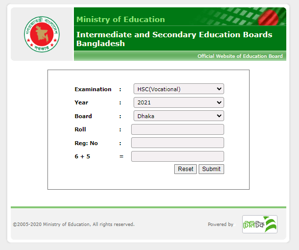 hsc result marksheet