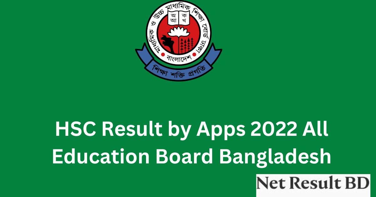 HSC Result by Apps 2022 All Education Board Bangladesh