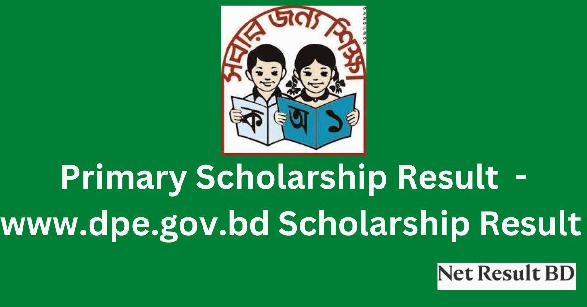 Primary Scholarship Result 2023 - www.dpe.gov.bd Scholarship Result 2023