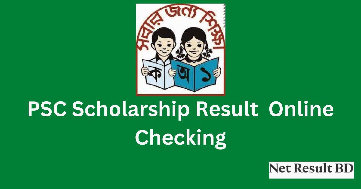 PSC Scholarship Result 2023 Online Checking-dpe.gov.bd Scholarship
