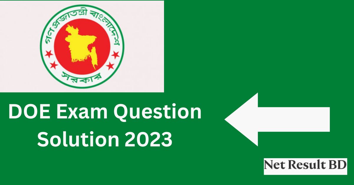 DOE Exam Question Solution 2023