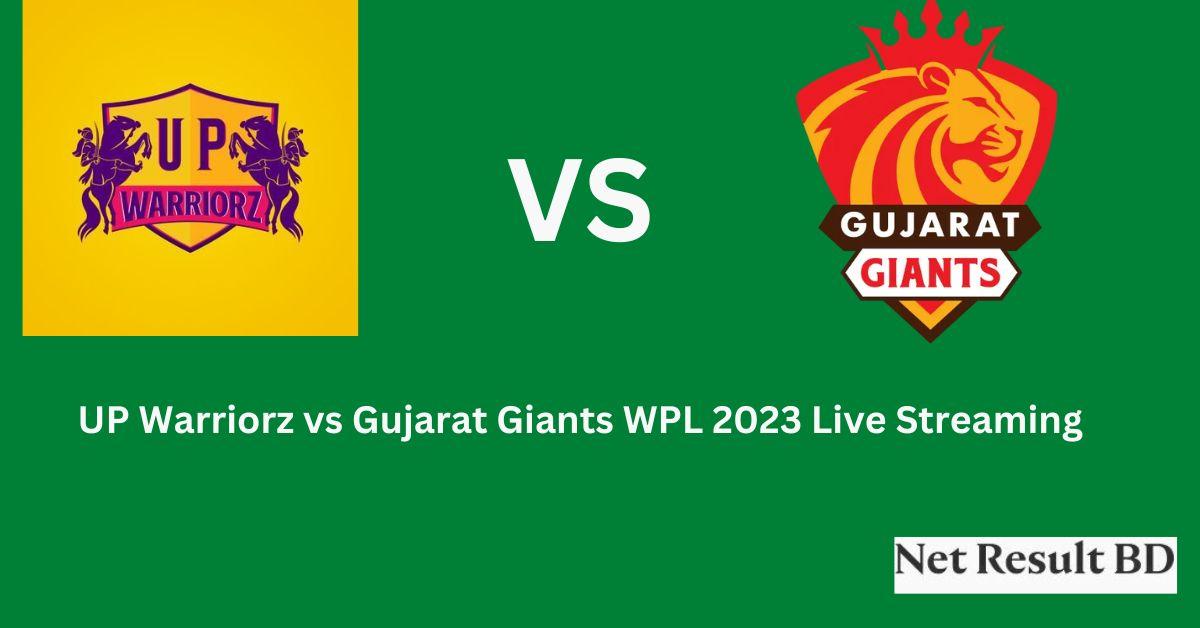 UP Warriors vs Gujarat Giants WPL 2023 Live Streaming